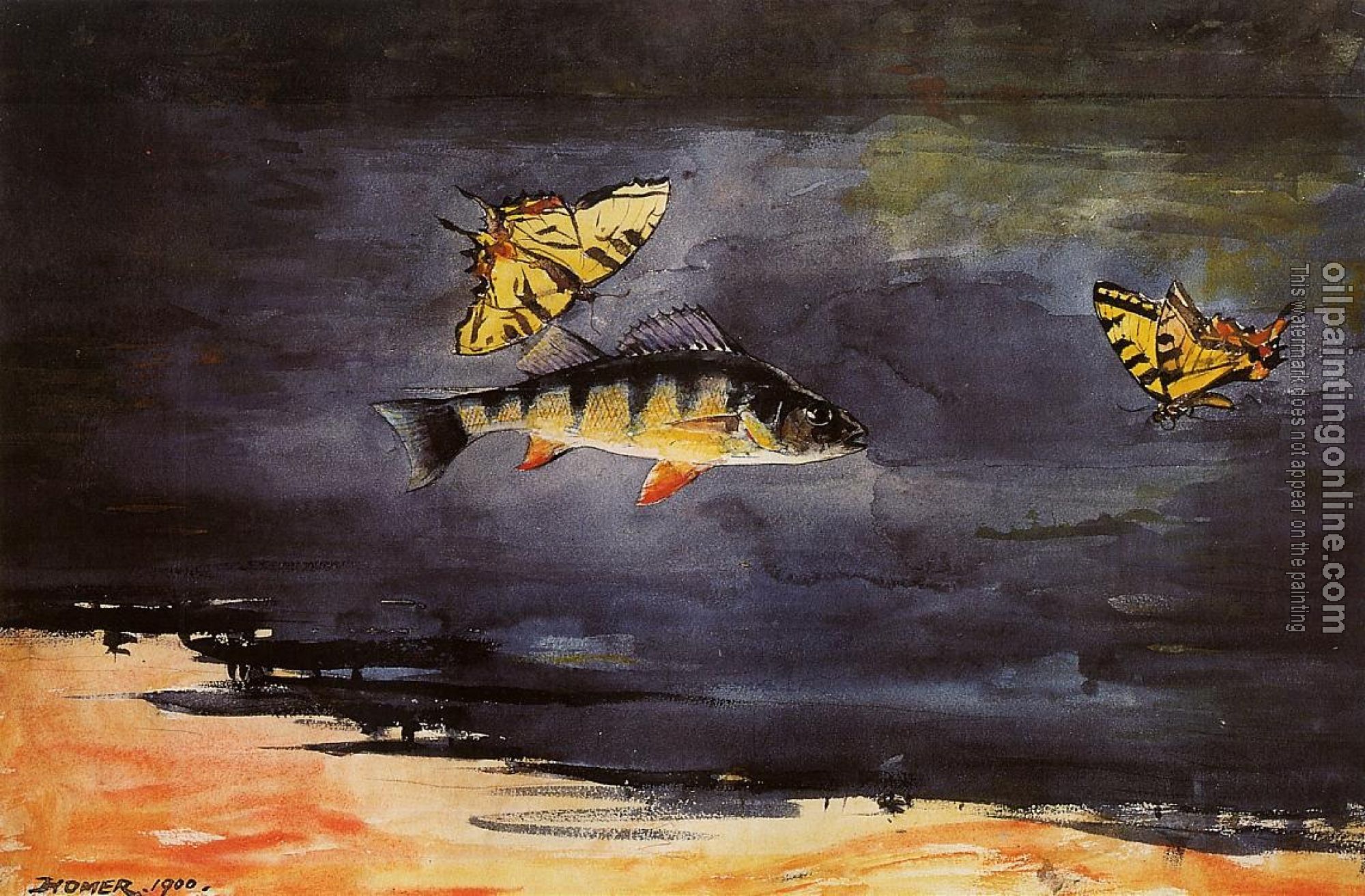 Homer, Winslow - Fish and Butterflies